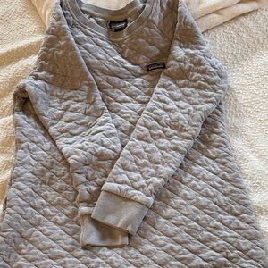 Patagonia Gray Quilted Tunic style Sweatshirt